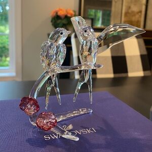 Swarovski Pair of Swallows Figurine